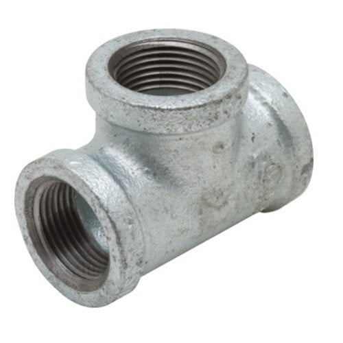 Everflow Supplies GXRT0340 3/4 x 1/2 High Pressure Galvanized Malleable Reducing Tee with Female Threaded Fitting Everflow Supplies GXRT0340 3/4 x 1/2 High Pressure Galvanized Malleable Reducing Tee with Female Threaded Fitting